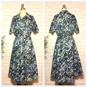 Vintage dress handmade floral photo rare